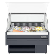Coldline SDC48-F Coldline SDC48-F 48" Refrigerated Fish Display Case with Ice Bin and Drain commercial restaurant equipment