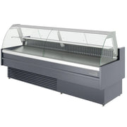Coldline SDC98 Coldline SDC98 98" Refrigerated Curved Glass Meat Deli Case with Rear Storage commercial restaurant equipment