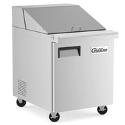 Coldline SMP27 Coldline SMP27 27" One Door Mega Top Bain Marie Sandwich Prep Refrigerator - 9 Pans commercial restaurant equi