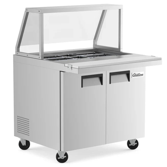 Coldline SP36 Coldline SP36 36" Bain Marie Sandwich Prep Table - 10 Pans commercial restaurant equipment