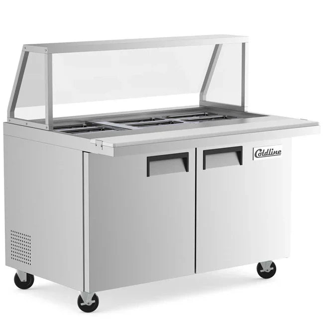 Coldline SP48 Coldline SP48 48" Bain Marie Sandwich Prep Table - 12 Pans commercial restaurant equipment