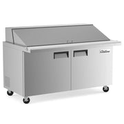 Coldline SMP60 Coldline SMP60 60" Two Door Mega Top Bain Marie Sandwich Prep Refrigerator - 24 Pans commercial restaurant equ