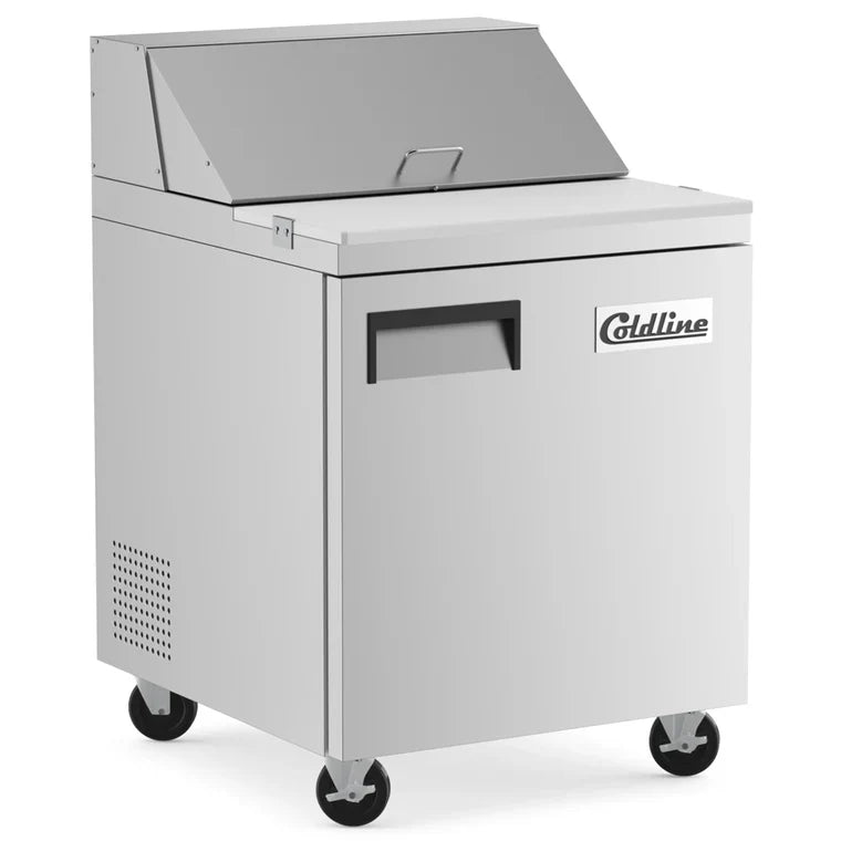 Coldline SP27 Coldline SP27 27" Bain Marie Sandwich Prep Table - 6 Pans commercial restaurant equipment