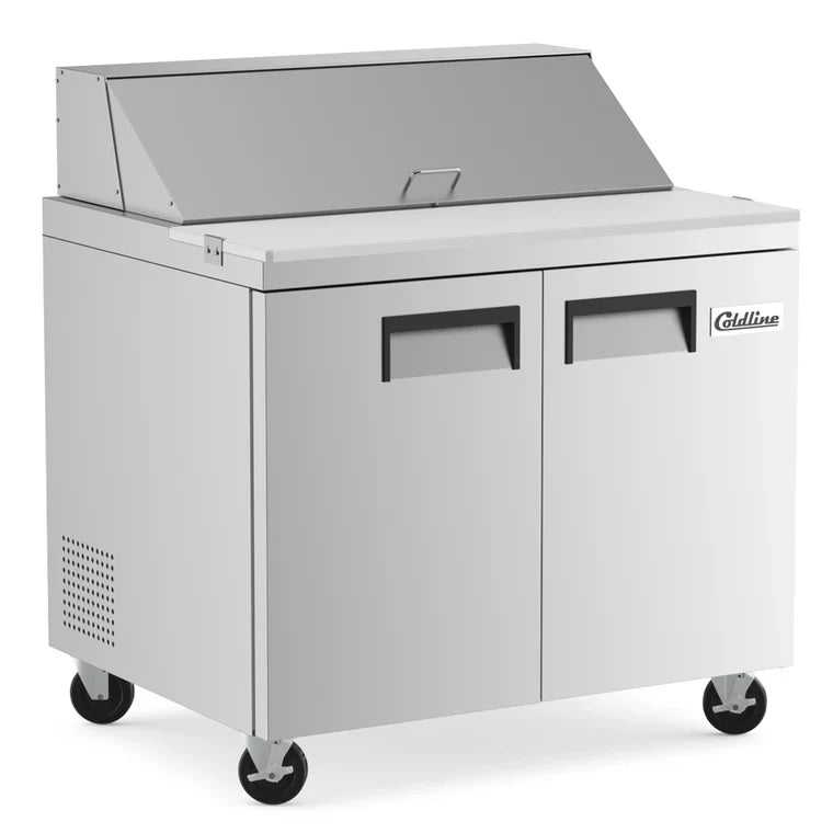 Coldline SP36 Coldline SP36 36" Bain Marie Sandwich Prep Table - 10 Pans commercial restaurant equipment