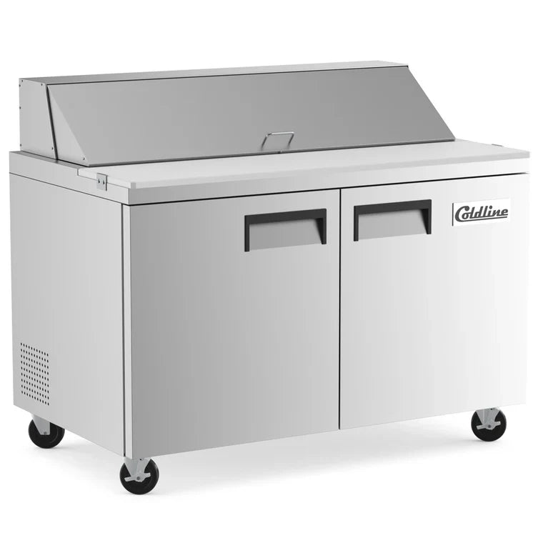 Coldline SP48 Coldline SP48 48" Bain Marie Sandwich Prep Table - 12 Pans commercial restaurant equipment