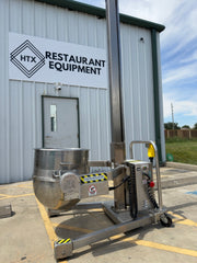 Used Savage Bros 0712SS LifTILTruk Model C hydraulic mixer bowl and kettle lift with powered tilt