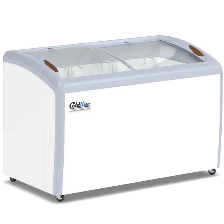 Coldline XS360 Coldline XS360 50" Curved Glass Ice Cream Freezer with LED Lighting | 13 Cu. Ft. commercial restaurant equipme
