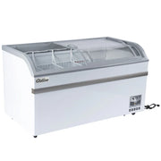 Coldline XS500YX Coldline XS500YX 58" Curved Glass Top Display Ice Cream Freezer with LED and 5 Baskets commercial restaurant