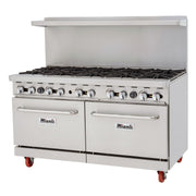 Migali C-RO10B-LP 10 Burners 60" LP Gas Restaurant Range w/ (2) Standard Ovens, 284.000 BTU