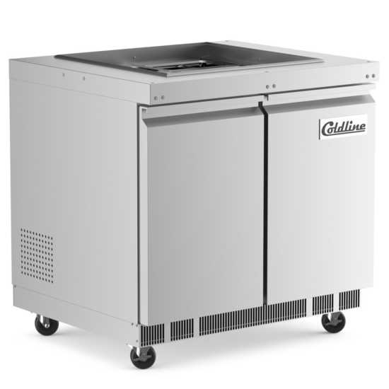 Coldline CBT-36 Coldline CBT-36 36" Stainless Steel Refrigerated Salad Bar, Buffet Table commercial restaurant equipment