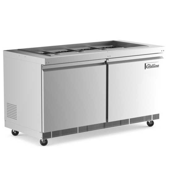 Coldline CBT-60 Coldline CBT-60 60" Stainless Steel Refrigerated Salad Bar, Buffet Table commercial restaurant equipment