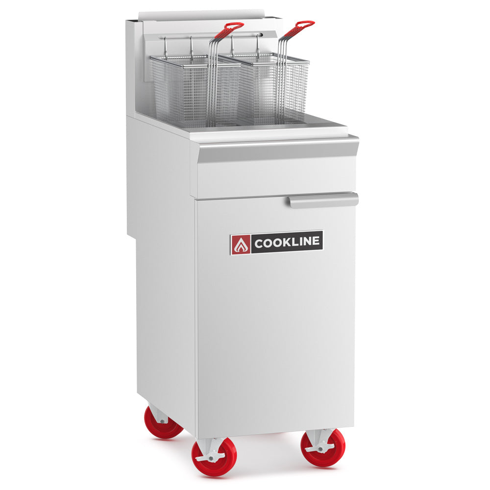 Cookline CF50-NG 15.50" 50 lb. Commercial Deep Fryer (Natural Gas) - 120000 BTU