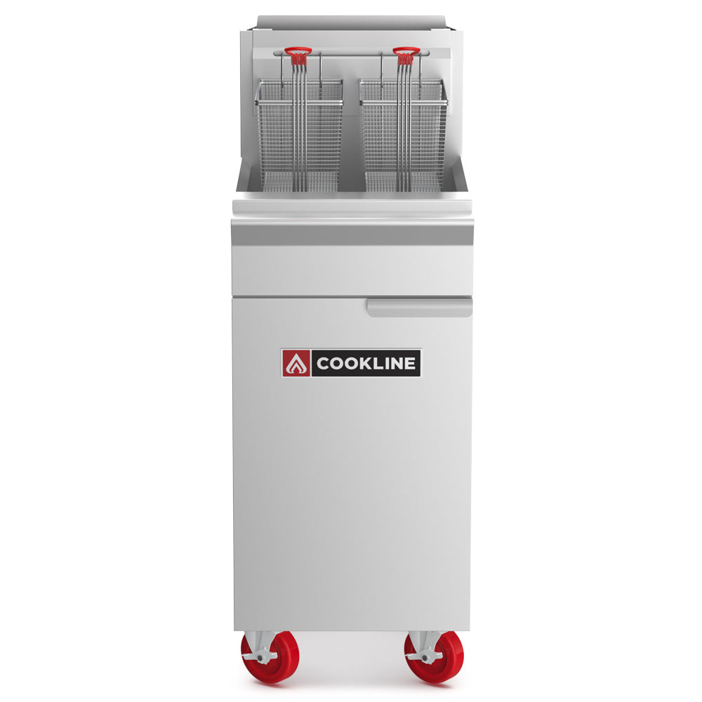 Cookline CF50-LP 15.50" 50 lb. Commercial Deep Fryer (Liquid Propane) - 120,000 BTU