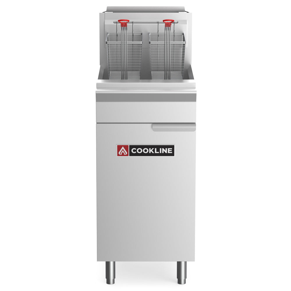 Cookline CF50-NG 15.50" 50 lb. Commercial Deep Fryer (Natural Gas) - 120000 BTU