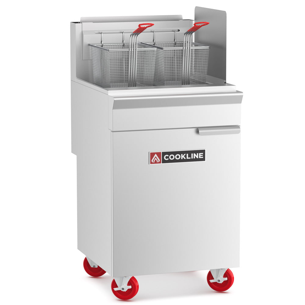 Cookline CF75-NG 21.10" 75 lb. Commercial Deep Fryer (Natural Gas) - 150000 BTU