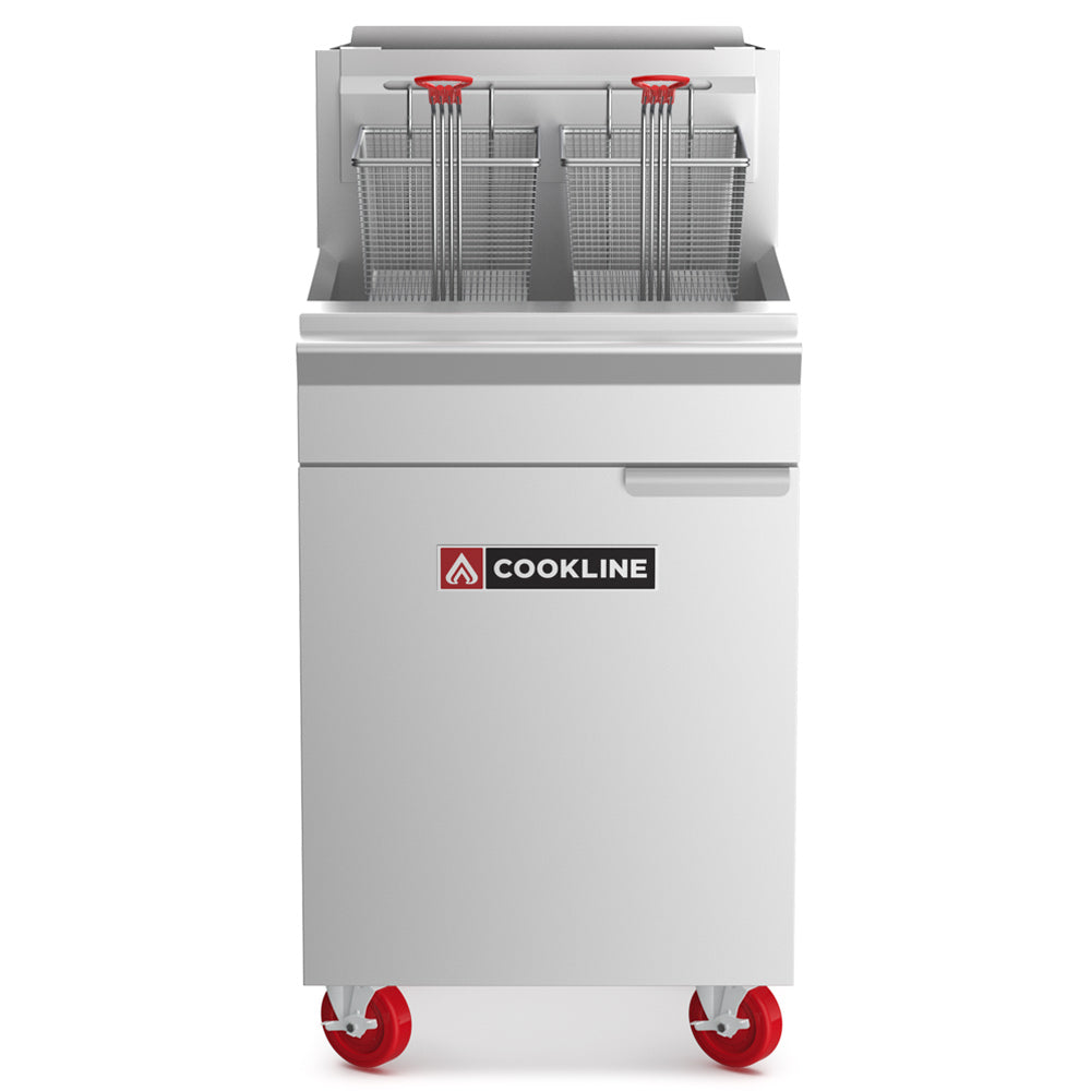 Cookline CF75-NG 21.10" 75 lb. Commercial Deep Fryer (Natural Gas) - 150000 BTU