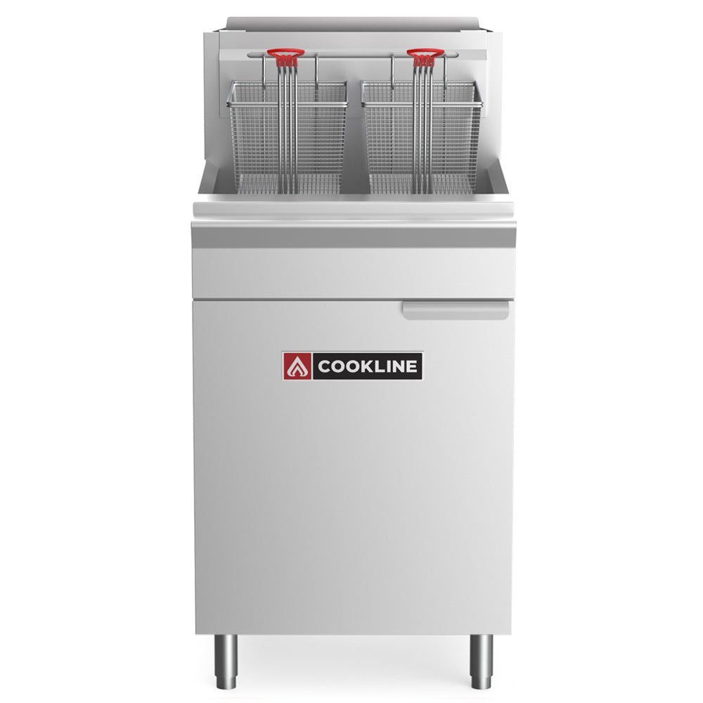 Cookline CF75-LP 21.10" 75 lb. Commercial Deep Fryer (Liquid Propane) - 150000 BTU