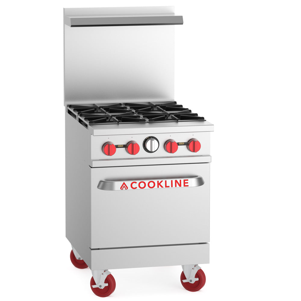 Cookline CR24-4-LP 24.00" Commercial Gas Range (Liquid Propane) - 151000 BTU