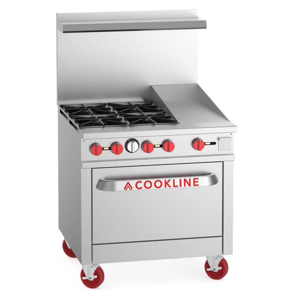 Cookline CR36-12G-NG 36.00" Commercial Gas Range (Natural Gas) - 171000 BTU
