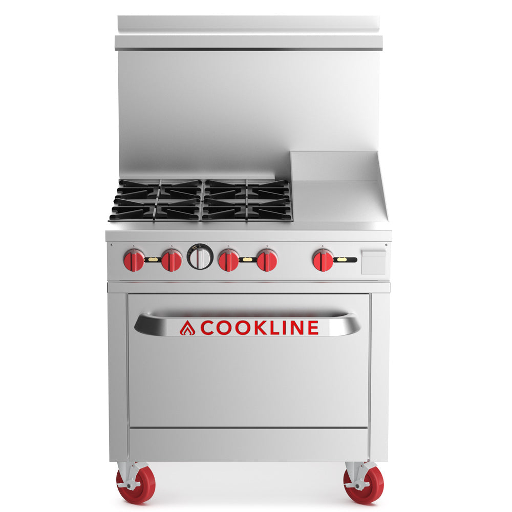 Cookline CR36-12G-NG 36.00" Commercial Gas Range (Natural Gas) - 171000 BTU