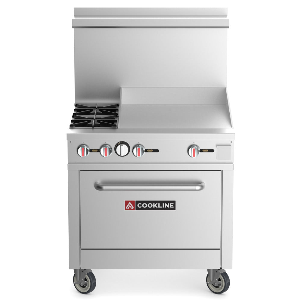 Cookline CR36-24G-LP 36.00" Commercial Gas Range (Liquid Propane) - 131000 BTU