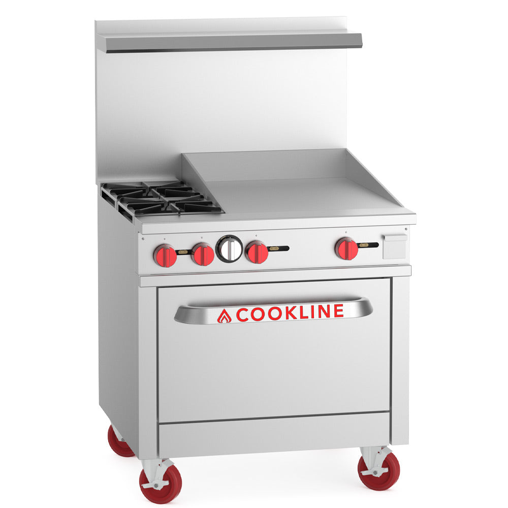 Cookline CR36-24G-LP 36.00" Commercial Gas Range (Liquid Propane) - 131000 BTU