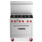 Cookline CR36-6-LP 36.00" Commercial Gas Range (Liquid Propane) - 211000 BTU