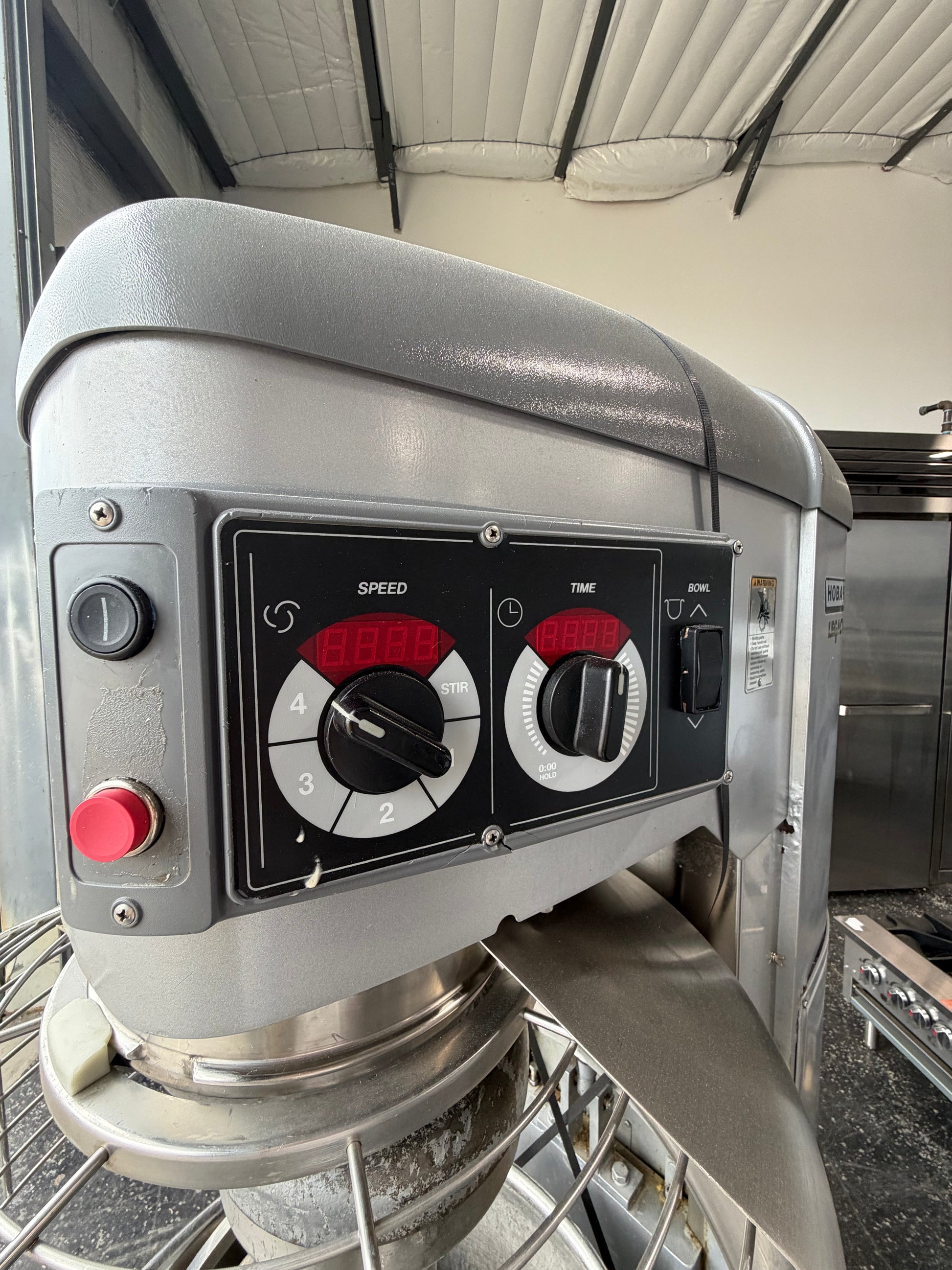 Hobart HL1400N Legacy mixer control panel with speed timer and power bowl lift controls