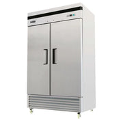 Migali C-2RB-35-HC 39" Two Section Reach-In Refrigerator w/ 2 Solid Doors, Bottom Mount, 35 cu. ft.