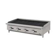 Migali C-CR48 48" Countertop Gas Lava Rock Charbroiler w/ (4) Burners, 140.000 BTU