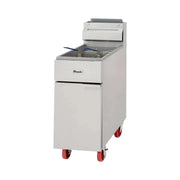 Migali C-F50-NG 15.6″ Floor Model Natural Gas Full Pot Fryer – 120,000 BTU (4 Burners)