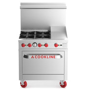 Cookline CR36-12G-LP 36.00" Commercial Gas Range (Liquid Propane) - 171000 BTU