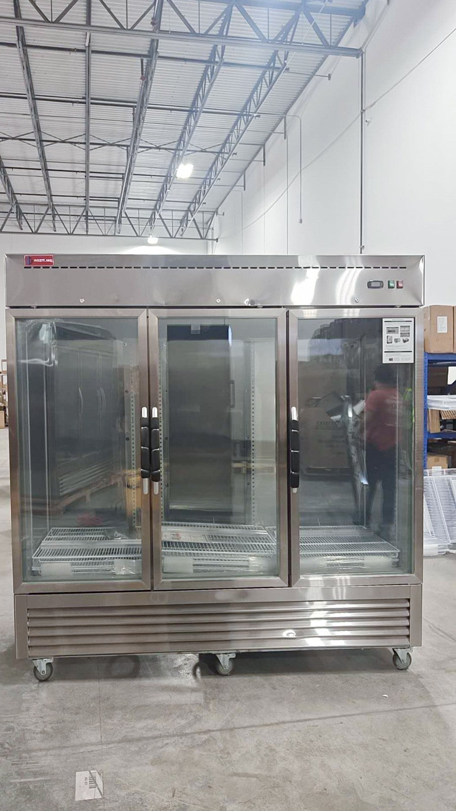 WESTLAKE 82" Commercial Display Refrigerator 72 Cu.Ft 3 Glass Door -Scratch & Dent
