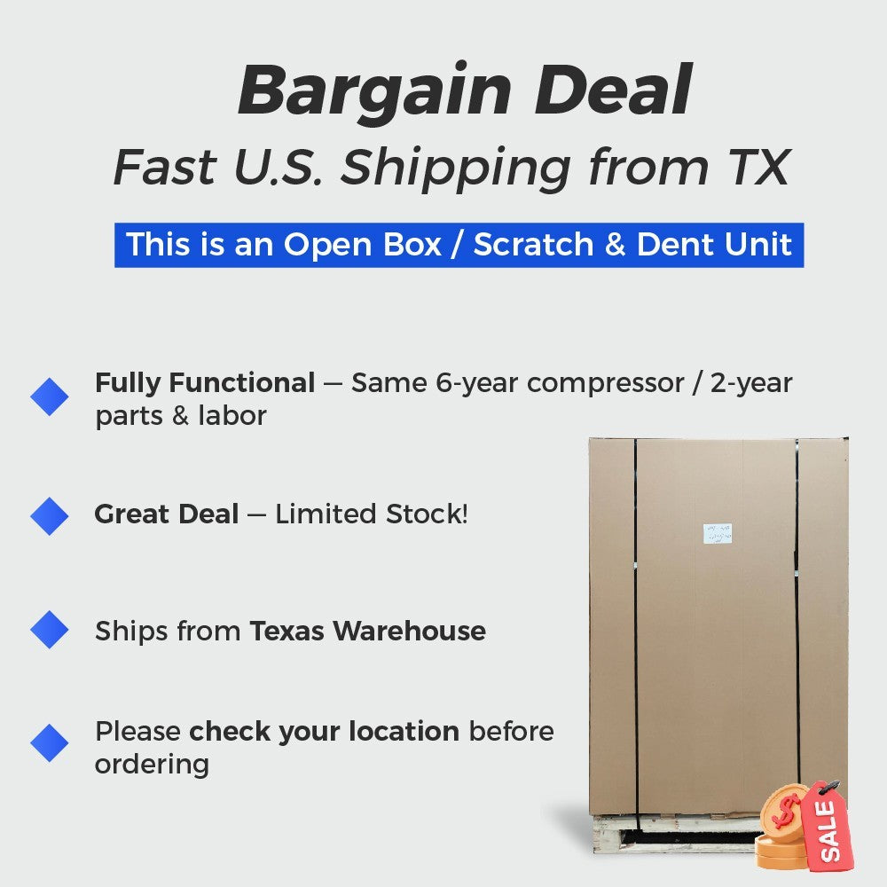WESTLAKE 82" Commercial Display Refrigerator 72 Cu.Ft 3 Glass Door -Scratch & Dent