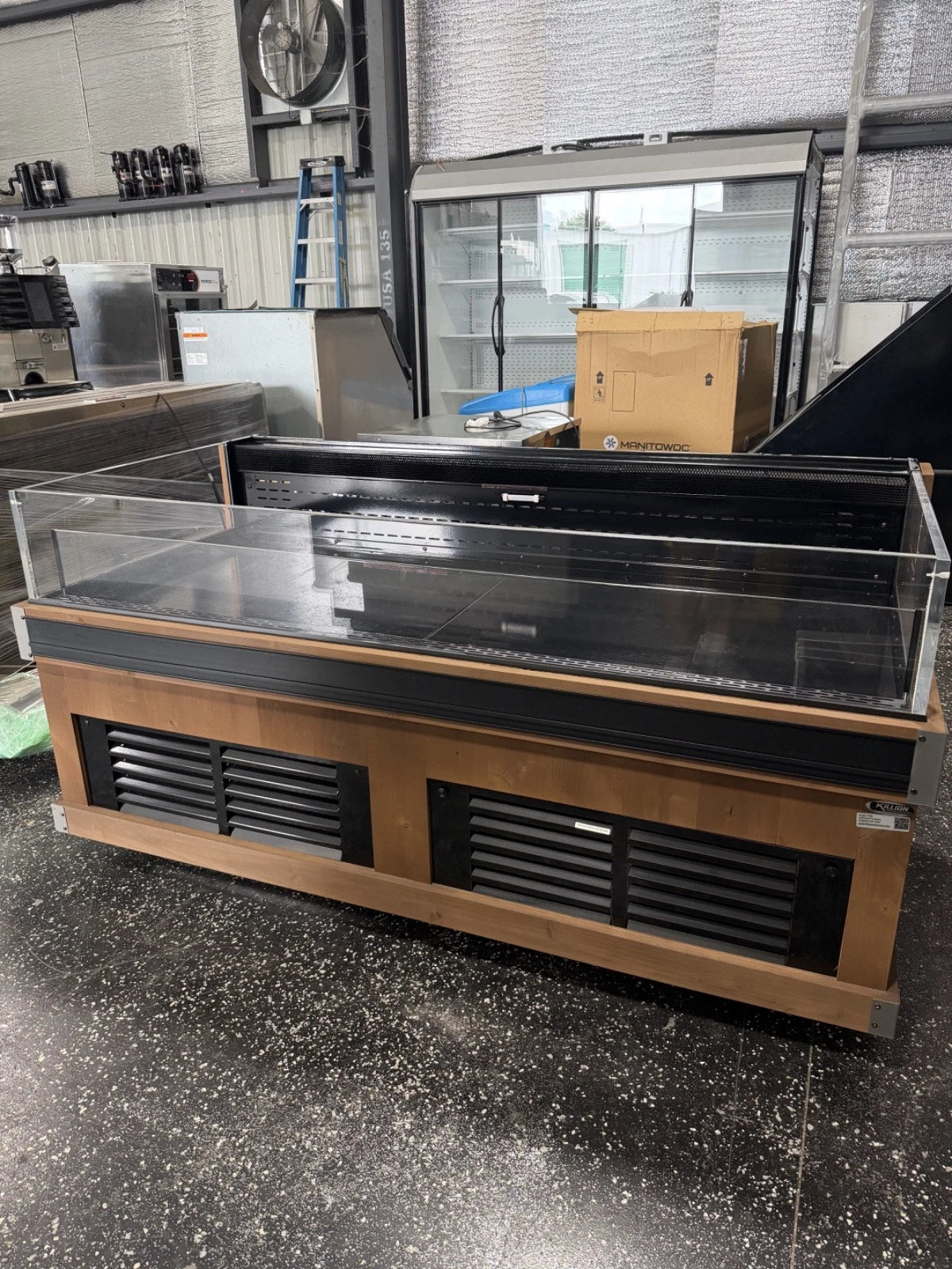 Open-box Killion refrigerated merchandiser for grab-and-go products