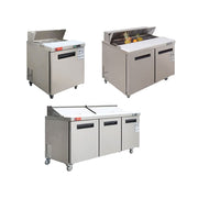 WESTLAKE Commercial Sandwich Salad Prep Table 27"-72" Stainless Steel | Standard & Mega Top ETL Certified for Restaurant