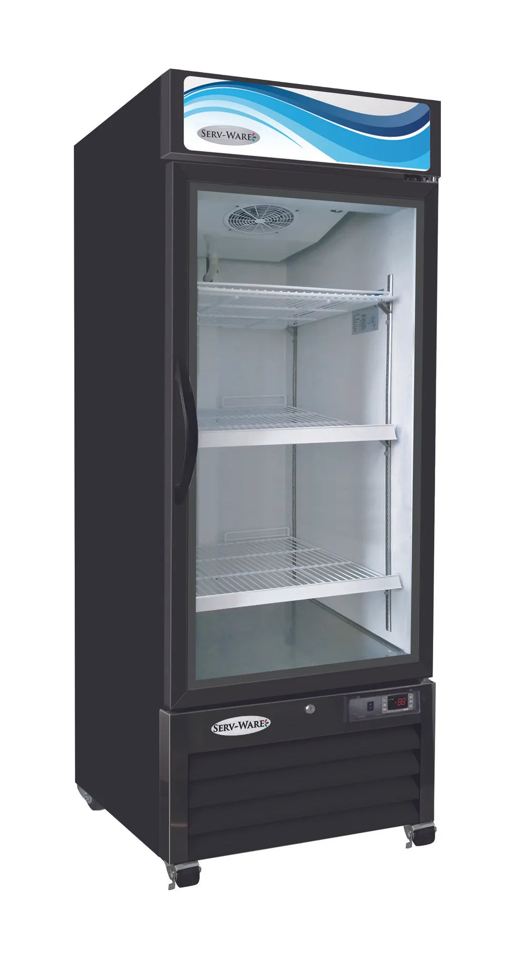 Serv-Ware GR16B-HC Glass Door Merchandiser Refrigerator