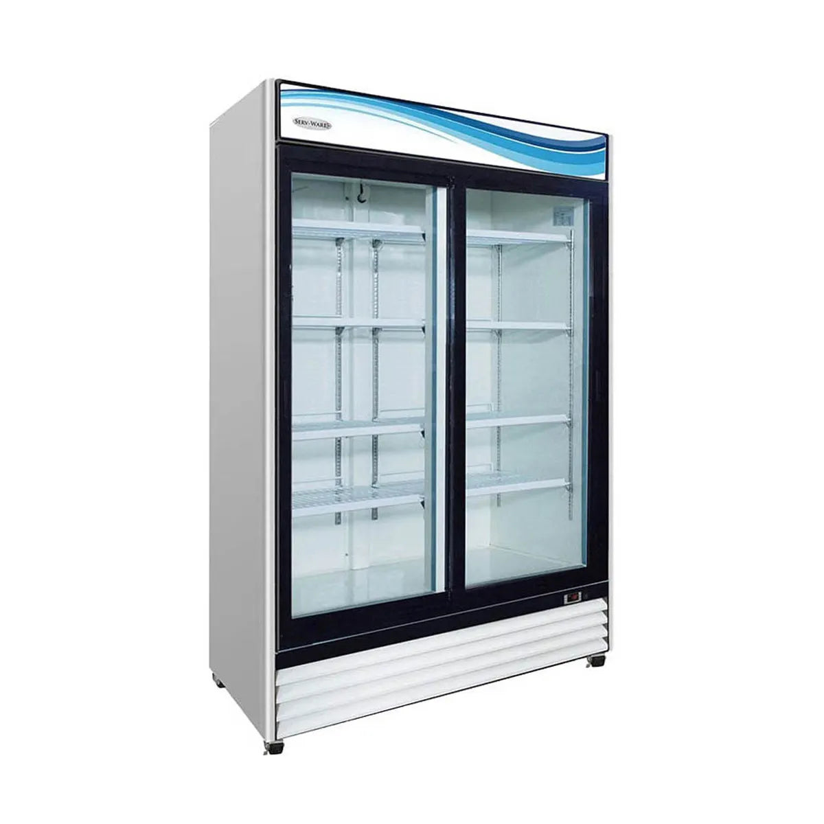 Serv-Ware GR48S-HC Sliding Glass Door Merchandiser Refrigerator