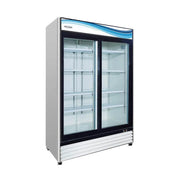 Serv-Ware GR48S-HC Sliding Glass Door Merchandiser Refrigerator