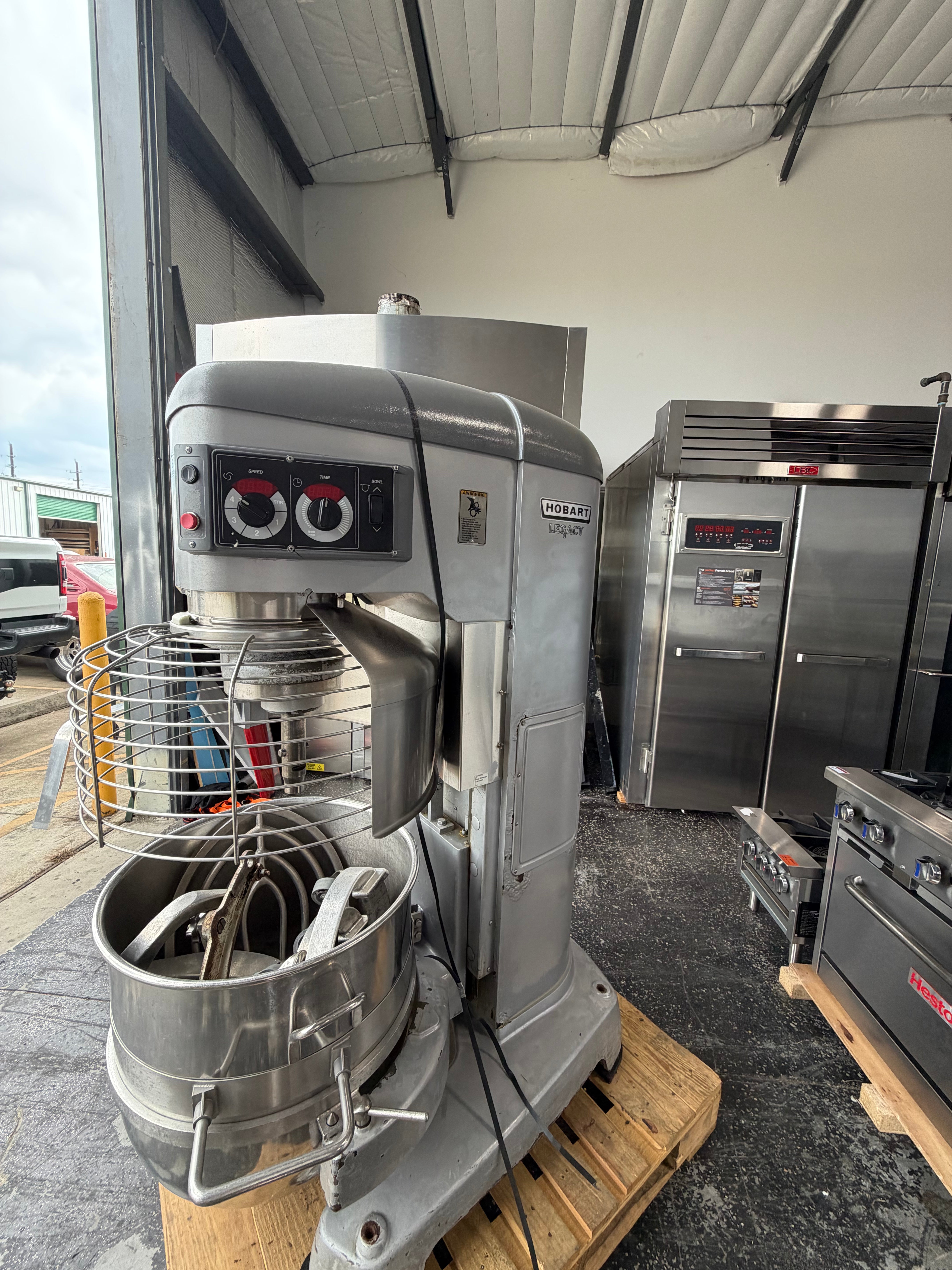 Used Hobart HL1400N Legacy 140 qt commercial planetary mixer with stainless steel bowl