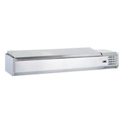 Coldline CTP70SS Coldline CTP70SS 71" Refrigerated 8 Pan Stainless Steel Top Cover Countertop Salad Bar commercial restaurant